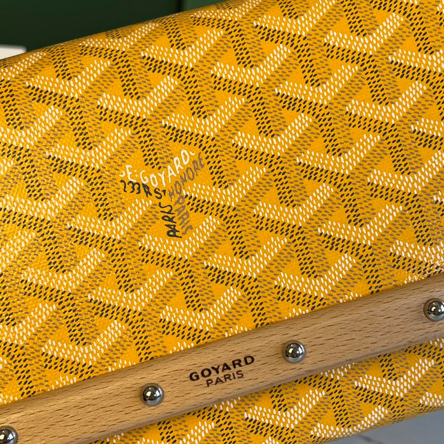 MONTE-CARLO PM CLUTCH 25 IN YELLOW GOYARDINE CANVAS