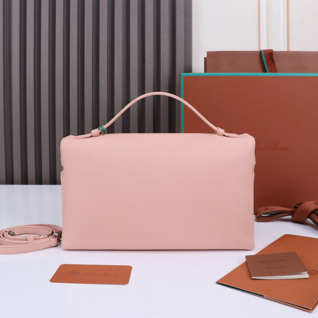 EXTRA BAG L27 IN BLUSH PINK GRAINED CALFSKIN WITH SILVER  HARDWARE