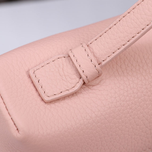 EXTRA BAG L27 IN BLUSH PINK GRAINED CALFSKIN WITH SILVER  HARDWARE