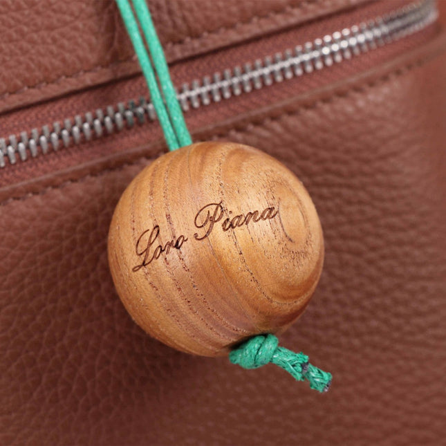 EXTRA BAG L27 IN UMBER BROWN GRAINED CALFSKIN WITH SILVER  HARDWARE