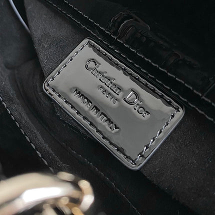 MINI D-JOY BAG 17 IN BLACK LAMBSKIN