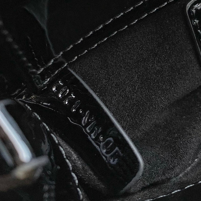 MINI D-JOY BAG 17 IN BLACK LAMBSKIN