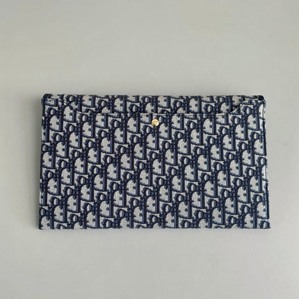 CD 30 CLUTCH BAG IN BLUE OBLIQUE JACQUARD