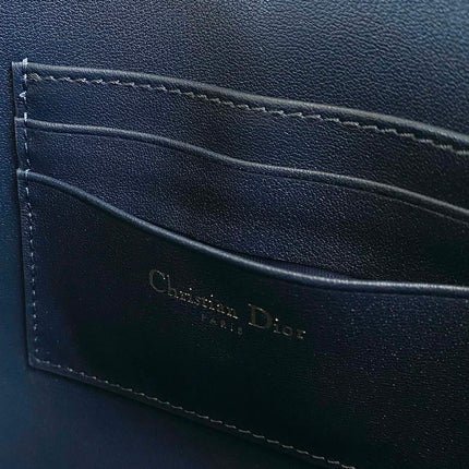 CD 30 CLUTCH BAG IN BLUE OBLIQUE JACQUARD