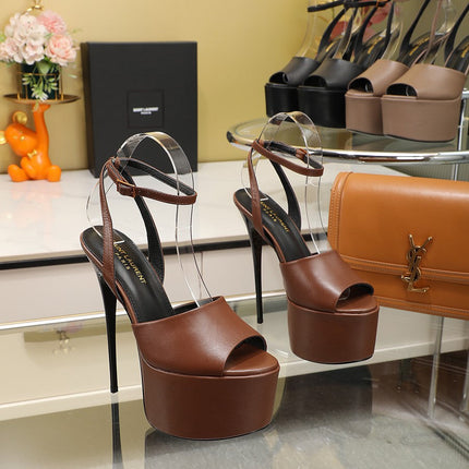 SL SUPER HIGH HEELS SANDAL RUSSET CALFSKIN