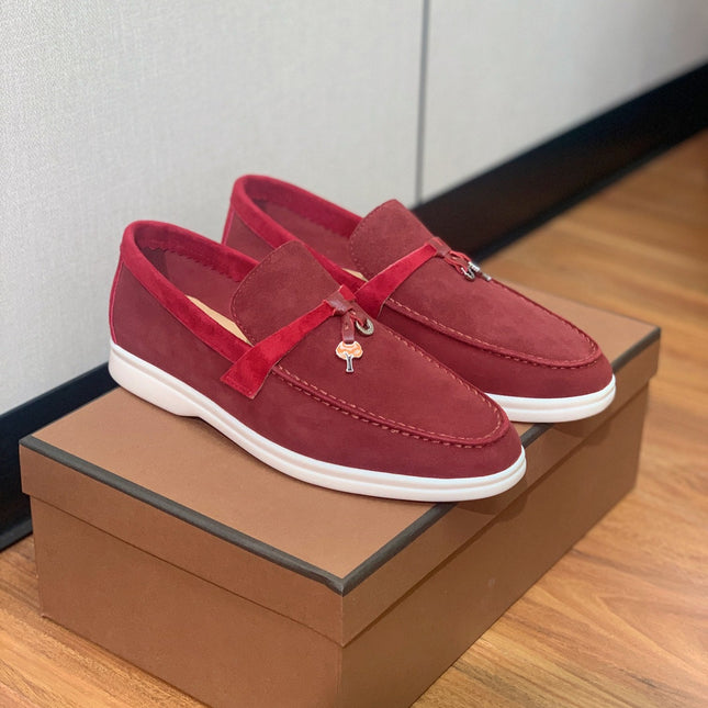 LP CHARMS WALK BABOUCHE LOAFERS GARNET SUEDE