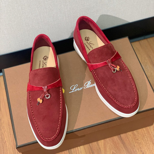 LP CHARMS WALK BABOUCHE LOAFERS GARNET SUEDE