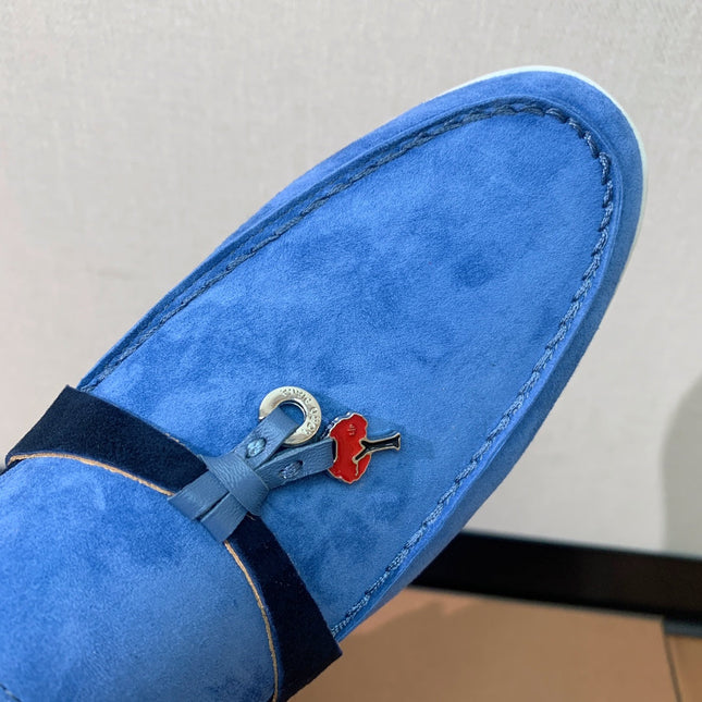 LP CHARMS WALK BABOUCHE LOAFERS COBALT SUEDE