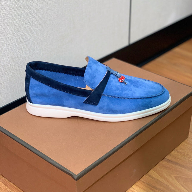 LP CHARMS WALK BABOUCHE LOAFERS COBALT SUEDE