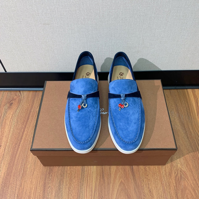 LP CHARMS WALK BABOUCHE LOAFERS COBALT SUEDE