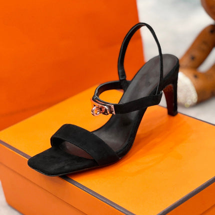 Glamour 75 Sandal Black Suede