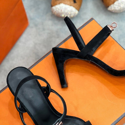 Glamour 75 Sandal Black Suede