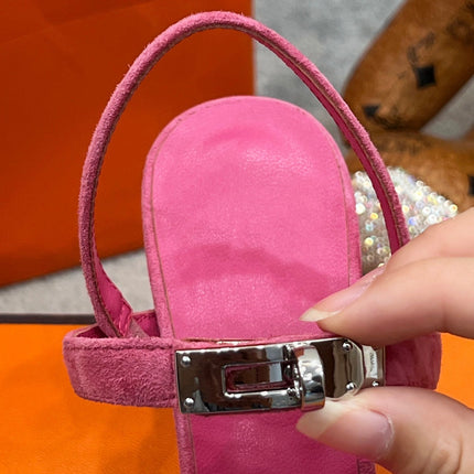 Glamour 75 Sandal Pink Suede