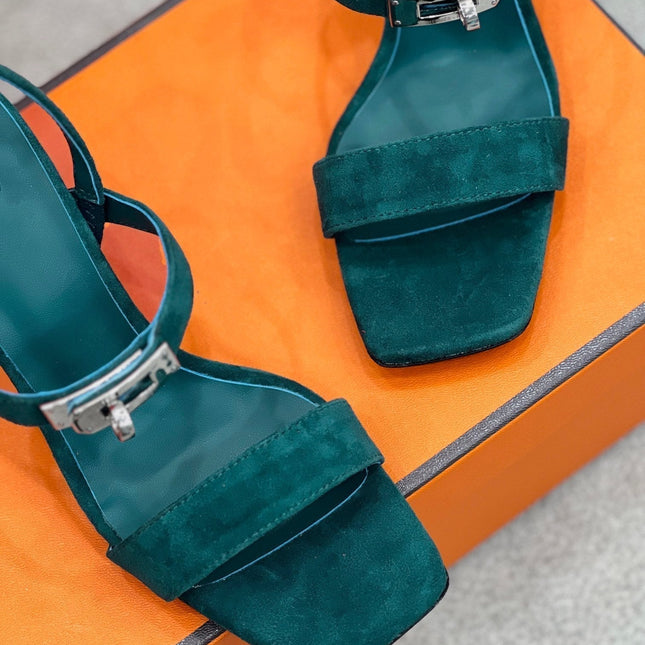 Glamour 75 Sandal Ocean Blue Suede