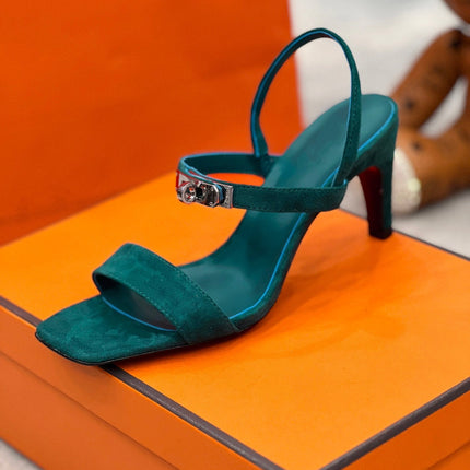 Glamour 75 Sandal Ocean Blue Suede