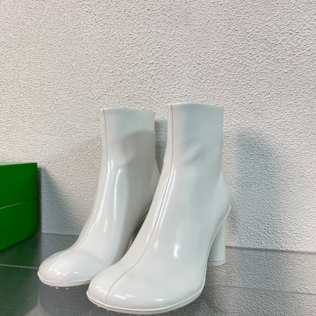 ATOMIC ANKLE BOOT IN WHITE CALFSKIN 75 MM