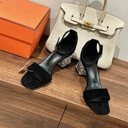GLAM SANDAL 60 BLACK SUEDE