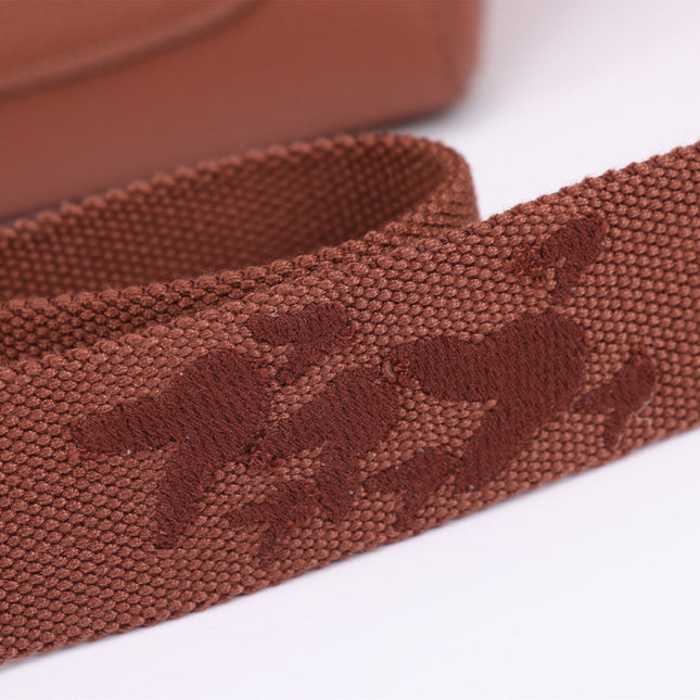 NANO SMILE BAG 18 IN UMBER BROWN CALFSKIN