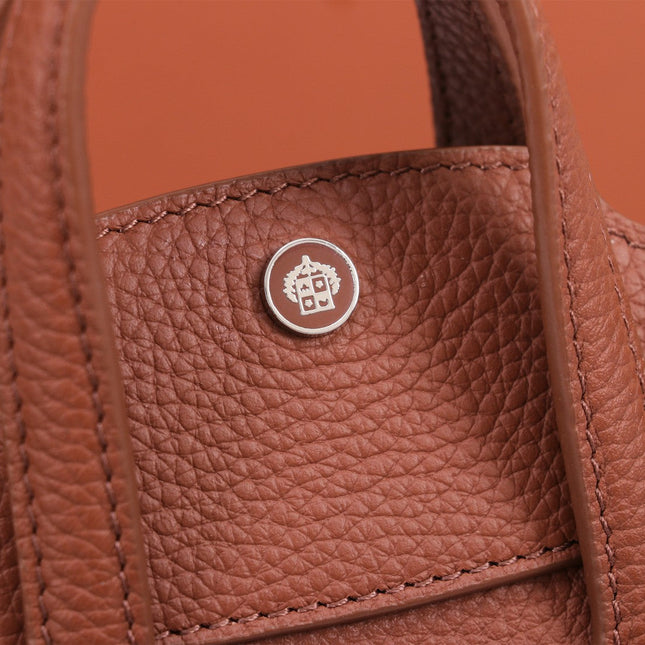 NANO SMILE BAG 18 IN UMBER BROWN CALFSKIN