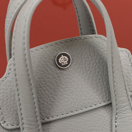 NANO SMILE BAG 18 IN HARBOR GRAY CALFSKIN