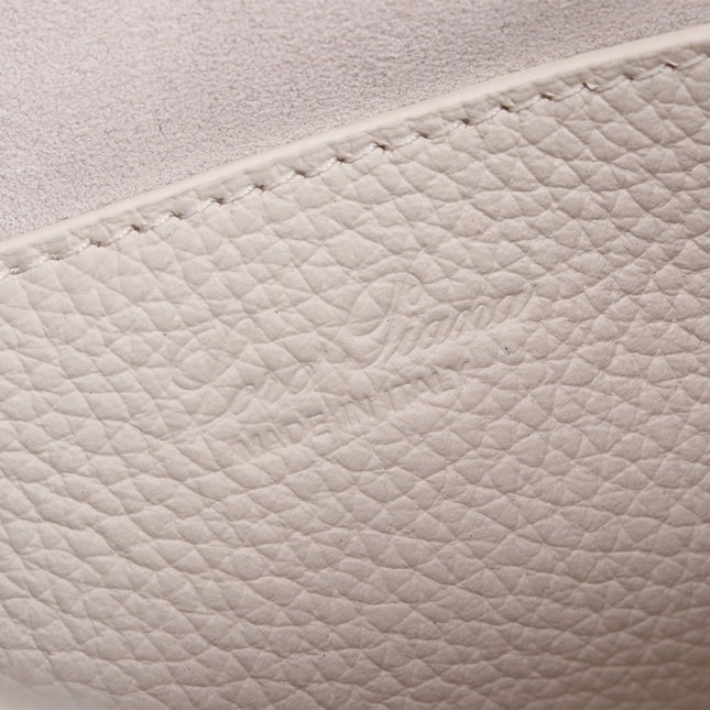 NANO SMILE BAG 18 IN WHITE CALFSKIN