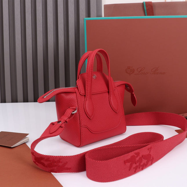NANO SMILE BAG 18 IN CRIMSON RED CALFSKIN
