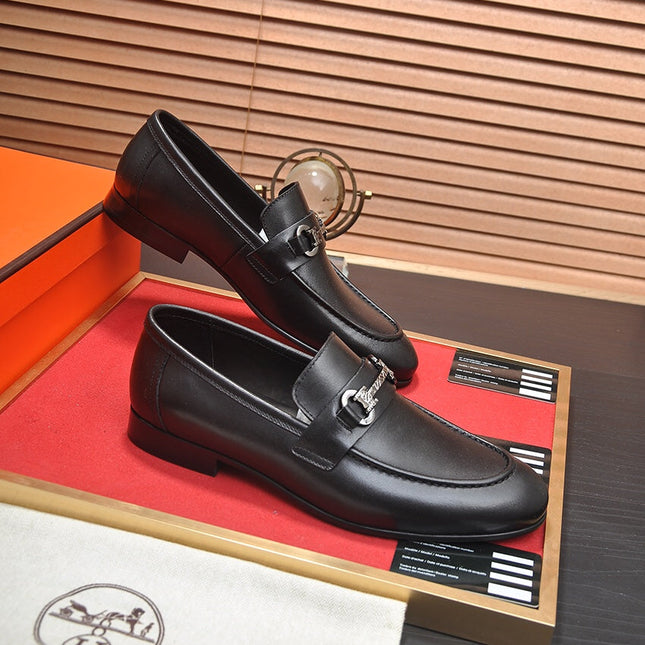 HM HORSEBIT LOAFER BLACK CALFSKIN