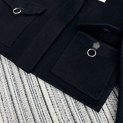 HERMES 25S SHORT REVERSIBLE CASHMERE COAT 254