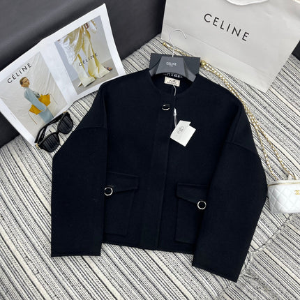 HERMES 25S SHORT REVERSIBLE CASHMERE COAT 254