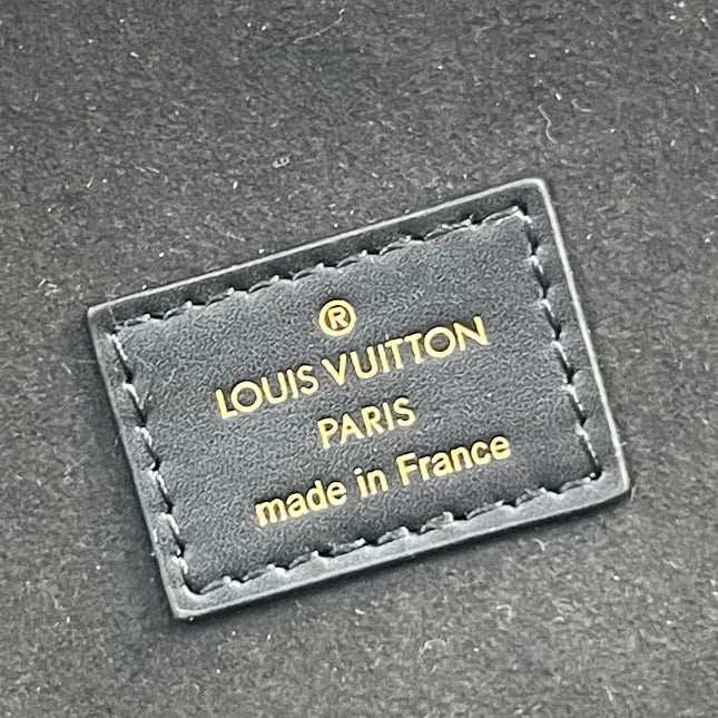 VANITY 19 IN BLACK MONOGRAM EMBOSSED CALFSKIN GOLD HARDWARE