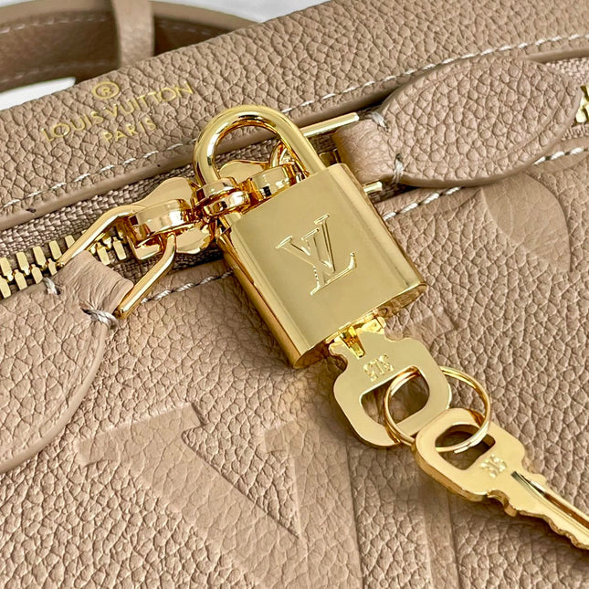 VANITY 19 IN LIGHT BROWN MONOGRAM EMBOSSED CALFSKIN GOLD HARDWARE