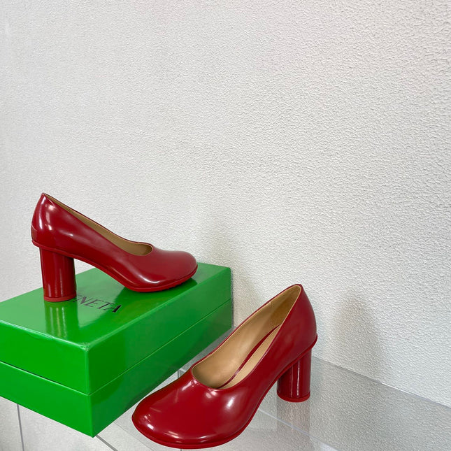 ATOMIC HIGH PUMP 9 CM IN RUBY RED CALFSKIN