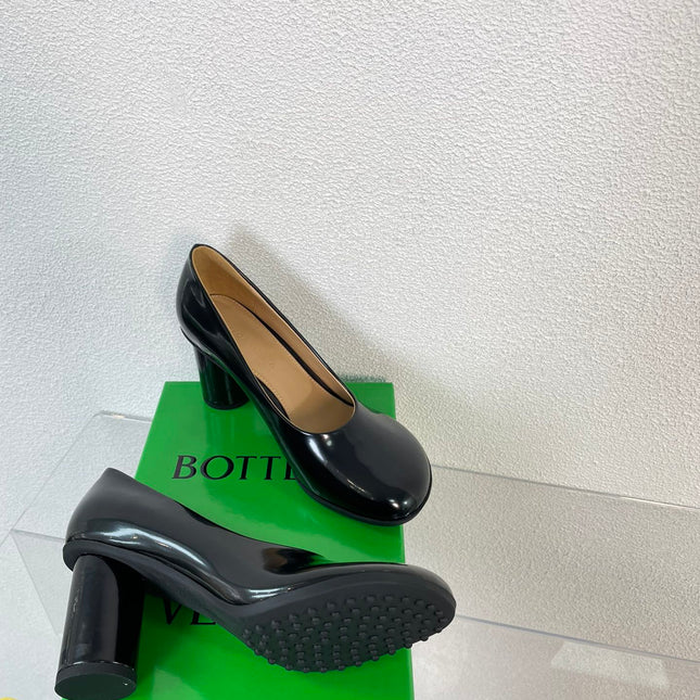 ATOMIC HIGH PUMP 9 CM IN BLACK CALFSKIN