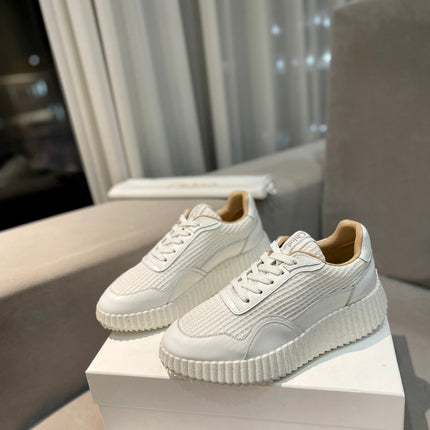 NAMA SNEAKER IN WHITE LAMBSKIN AND SUEDE