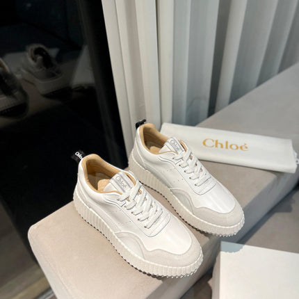 NAMA SNEAKER IN WHITE LAMBSKIN AND DOVE GREY SUEDE