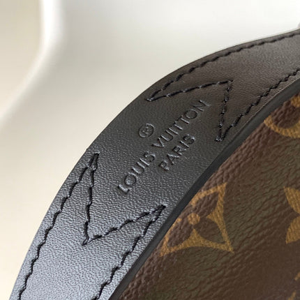 LV 25S S LOCK MESSENGER BAG 21 IN NEON JADE AND BROWN MONOGRAM MACASSAR CALFSKIN