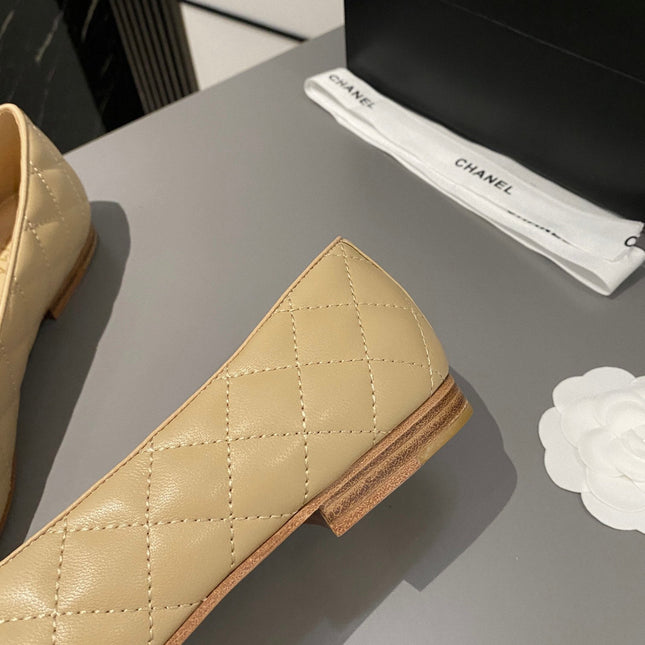 BALLET FLAT BEIGE CREAM LAMBSKIN