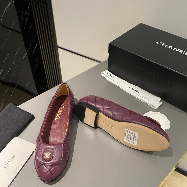 BALLET FLAT MULBERRY PURPLE LAMBSKIN