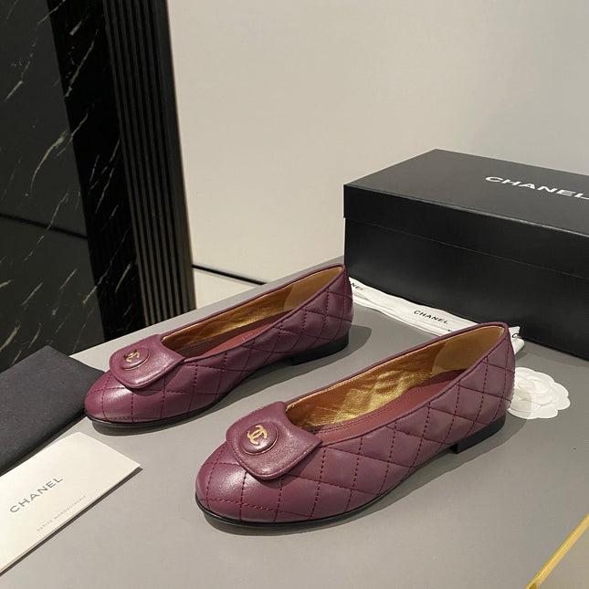 BALLET FLAT MULBERRY PURPLE LAMBSKIN