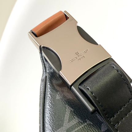 LV 25S BUMBAG 37 IN BLACK AND YELLOW COATED MONOGRAM CALFSKIN