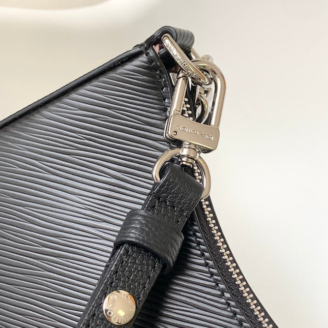 MARELLINI 19 BLACK EPI GRAINED LEATHER