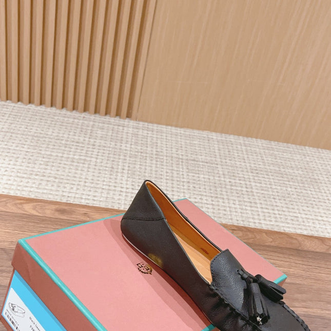 LP DOT SOLE WALK LOAFERS CHARCOAL DEERSKIN