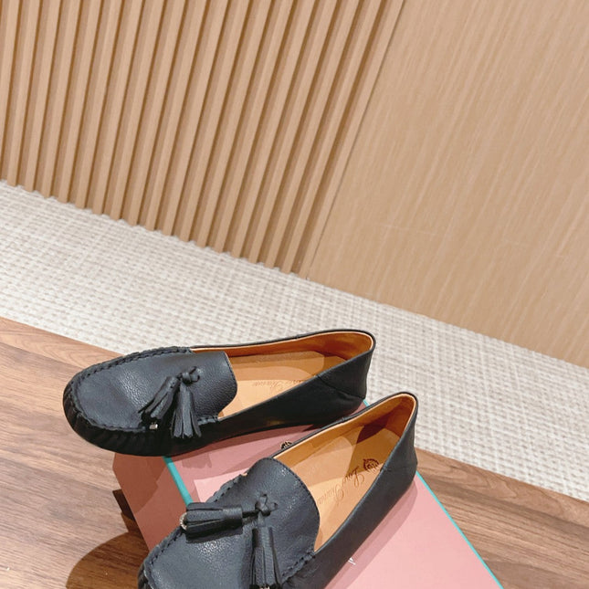 LP DOT SOLE WALK LOAFERS CHARCOAL DEERSKIN