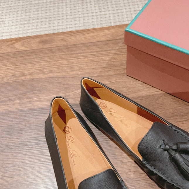 LP DOT SOLE WALK LOAFERS CHARCOAL DEERSKIN