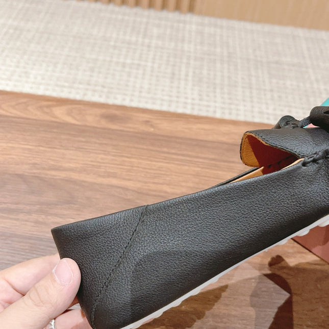 LP DOT SOLE WALK LOAFERS CHARCOAL DEERSKIN