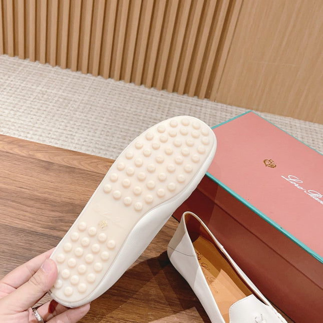 LP DOT SOLE WALK LOAFERS WHITE DEERSKIN