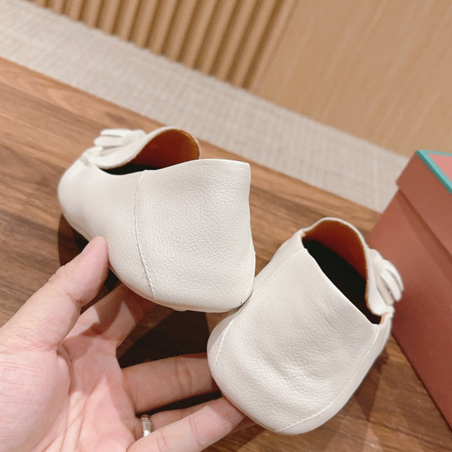 LP DOT SOLE WALK LOAFERS WHITE DEERSKIN