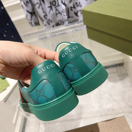 GG ACE GG SUPREME TRAINER OCEAN CALFSKIN