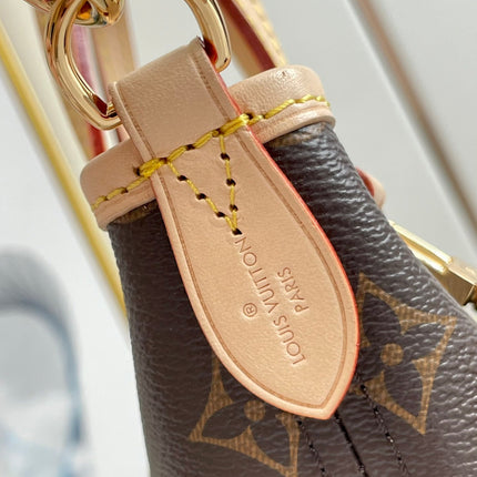NEVERFULL BB 24 BROWN MONOGRAM CANVAS AND LEATHER TRIM GOLD HARDWARE