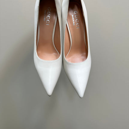 GG 105 BASIC HIGH HEEL WHITE LAMBSKIN